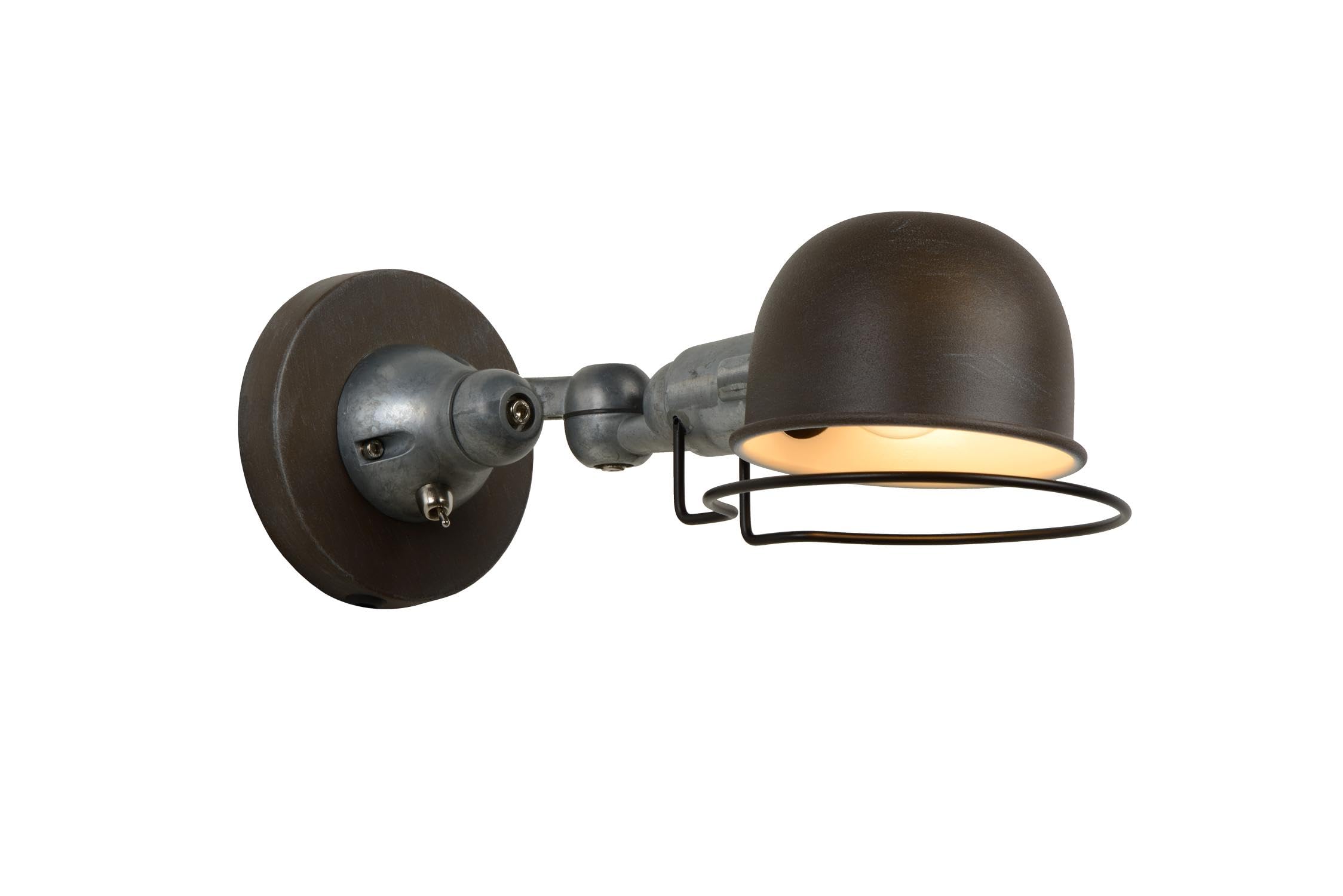 LUCIDE Honore - Wall Light - 1xE14 - Rust Brown