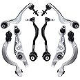 HAWK BROTHER 8Pcs Suspension Kit Front Left Right Upper Lower Forward Rearward Control Arm w/Bushings Ball Joint Replacement for 2007-2015 Lexus LS460 RWD -4861059095 4861059135 MS861076