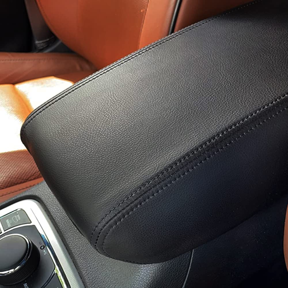 Photo 1 of A ABIGAIL Center Console Armrest Cover Compatible with 2011-2020 2021 Jeep Grand Cherokee PU Leather Arm Rest Box Lid Middle Console Cover Seat Protector Armrest Cushion Pad (Black)