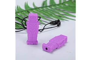 ZAICOLER 4pcs Tear Resistant Sensory Chew Necklaces for Autism Anxiety ADHD Kids, BPA Free Teether Chewlery Necklace Set (As 