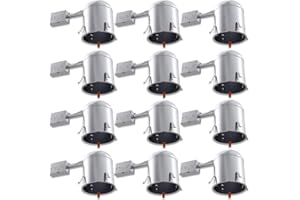 SUNCO LIGHTING Sunco 12 Pack 4 Inch Ultra Thin LED Recessed Ceiling Lights Slim, 800 Lumens High Brightness, 2200K Amber Glow , Dimmable, 10W, Canless Wafer with Junction Box