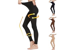 MGANG Medical Compression Pantyhose for Women & Men, Footless Waist High Compression Stockings Opaque, 15-20 mmHg Support Pantyhose, Firm Support Hose for Edema, Varicose Veins, Nursing, Black 5XL