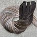 Ugeat 14Inch 10Pcs 120Gram 100 Remy Human Hair Clip In Extensions Full Head Silky Straight Balayage Omber Color #2 Darkest Brown Fading To #10 Ombre Hair Clip Extensions