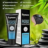 SKYMORE Blackhead Remover Mask, Purifying Peel-Off Facial Mask for Blackhead Removal, Acne Treatment, Oil Control, Deep Cleansing Nose Black Mud Mask 60g