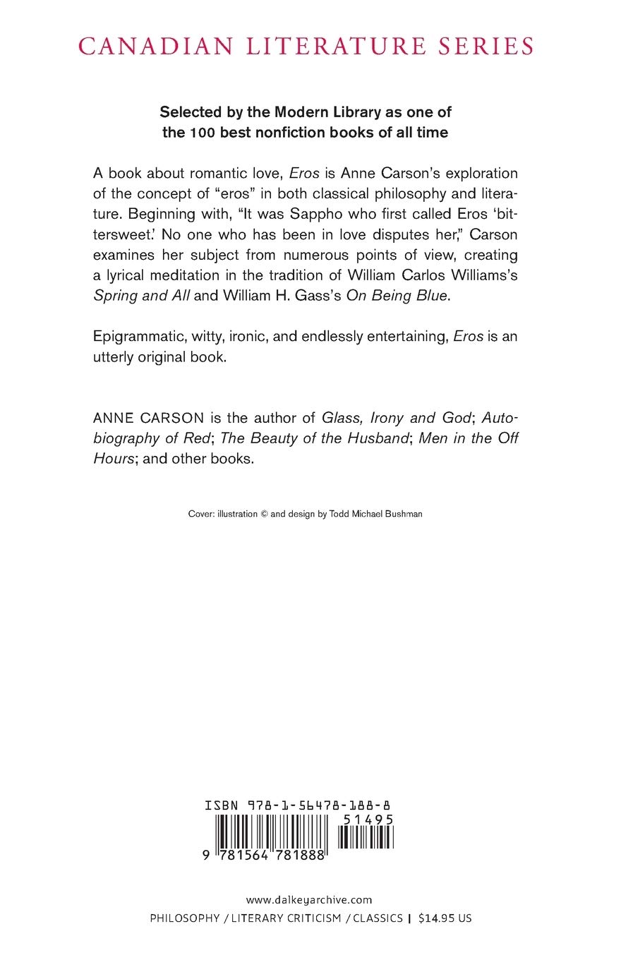 Amazon Fr Eros The Bittersweet Carson Anne Livres