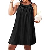 Daci Plus Size Swimsuit Cover Ups - Women Halter Hollow Out Bathing Suit Beach Coverup Sun-Dress