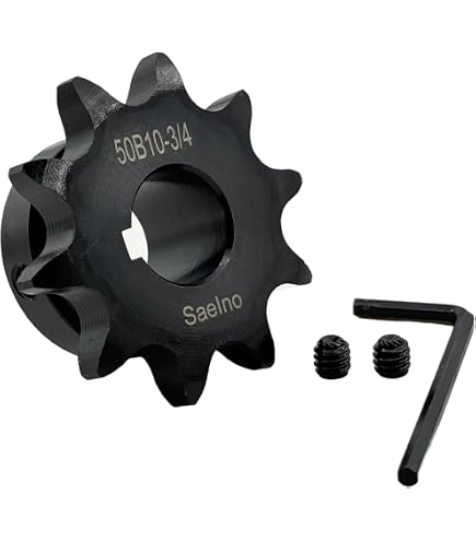 uxcell #25 Chain Idler Sprocket, 10mm Bore 1/4 Pitch 20 Tooth Tensioner, Black Oxide Finish C45 Carbon Steel with Insert Single Bearing for ISO 04C Chains