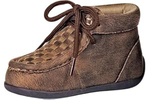 M&F WESTERN PRODUCTS M&F Western Double Barrel Kids Carson Brown Patchwork Chukka Boots, 6 Toddler