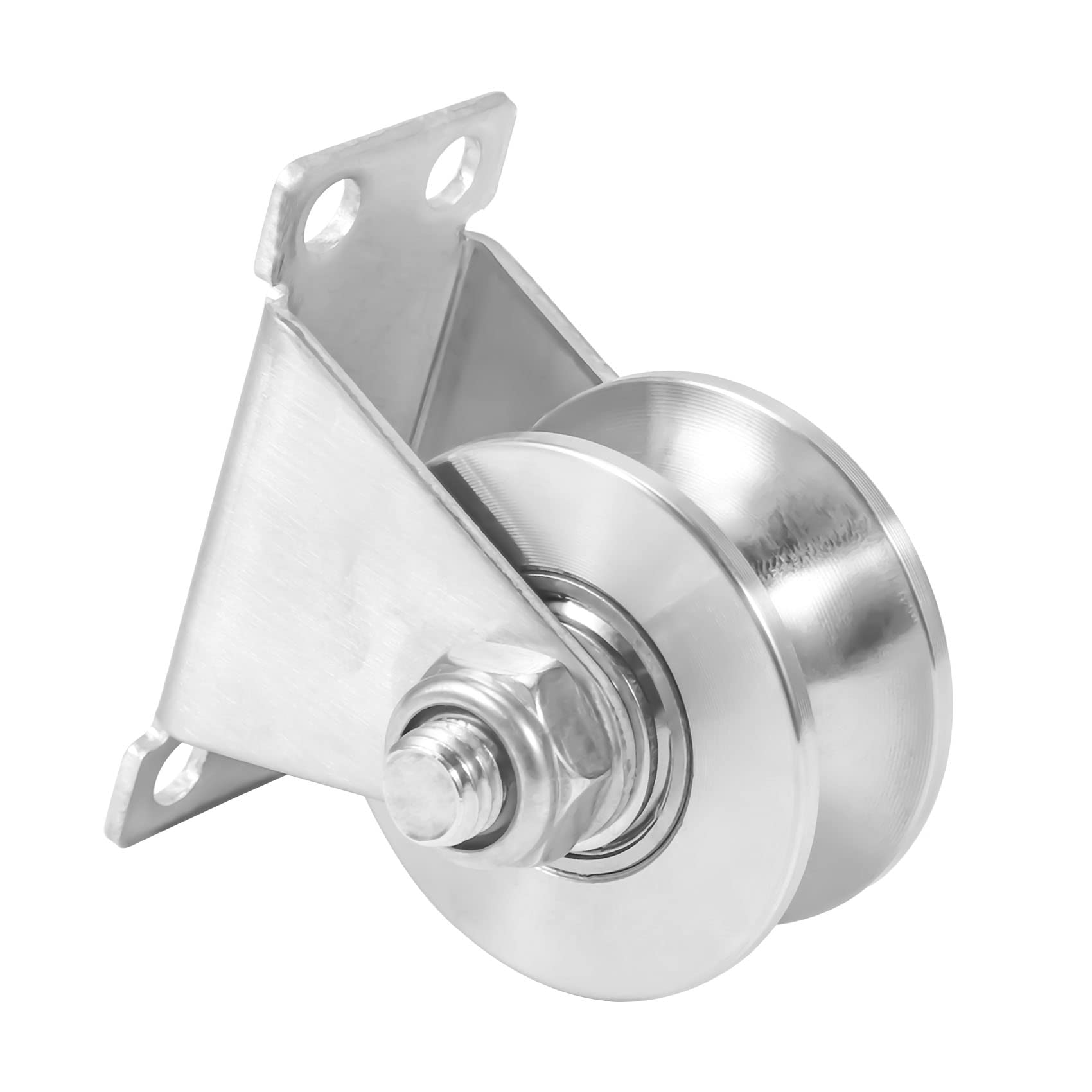 1Pack U-Type Steel Pulley Block Mute Bearings Sliding Roller Track Wheel