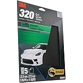3M Wetordry Sandpaper, 32040, 320 Grit, 9 inch x 11 inch, 5 Sheets Per Pack