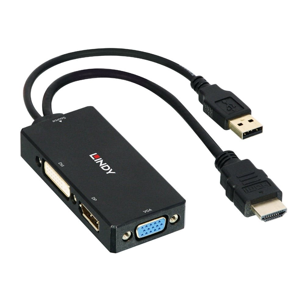 LINDY HDMI to DisplayPort, DVI & VGA Converter
