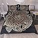 Sleepwish Gold Black Tortoise Bedding 3D Printed Golden Duvet Cover Turtle Floral Pattern Funky Duvet Cover Bedspread Quilt Cover (King)