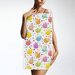 Pfrewn Colorful Easter Eggs Hand Towels 16x30 in