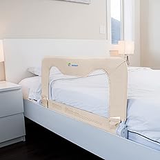 Bed Rails for Toddlers - Bed Safety Rail Guard for Toddlers,Infants -Toddler Bed Rail for Queen Bed, King Bed,Twin Bed,Twin Mattress,Twins Bed,Bed Full Size,Queen King Mattress-White(59L19.5H in)
