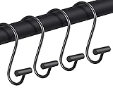 CHICTIE Black Shower Curtain Hooks