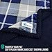 PetAmi Waterproof Dog Blanket for Medium Dogs, Puppies, Small Cats | Soft Sherpa Fleece Pet Blanket Throw for Sofa, Couch | Thick Durable Pet Bed Cover Floor Mat 30 x 40 inches (Plaid Navy)thumb 3