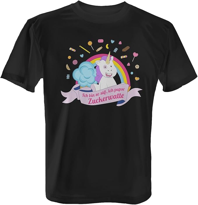 Fashionalarm Herren T Shirt Einhorn Ich Bin So Suss Ich Pupse Zuckerwatte Fun Shirt Mit Spruch Als Geschenk Idee Fur Unicorn Fans Amazon De Bekleidung