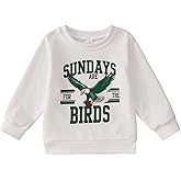 GLIGLITTR Sundays for the Birds Football Sweatshirt Toddler Baby Boy Football Games Day Sports Fan Pullover Long Sleeve Shirt