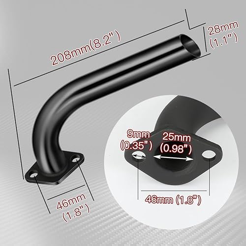 212cc Engine FVRITO Mini Bike Exhaust Pipe Kit For Predator 212cc