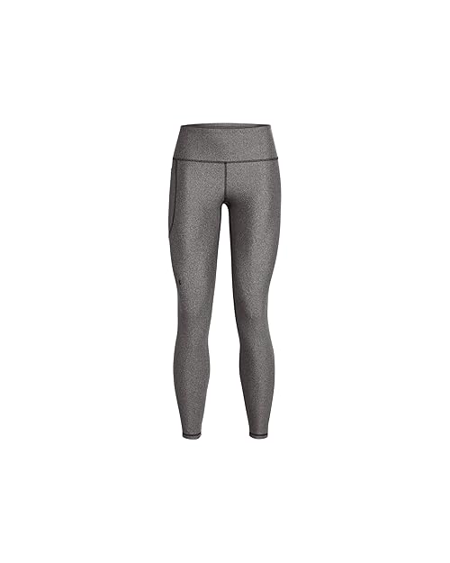 Under Armour Womens HeatGear Armour High No-Slip Waistband Pocketed Leggings, (020) Charcoal Light Heather / / Black, Medium