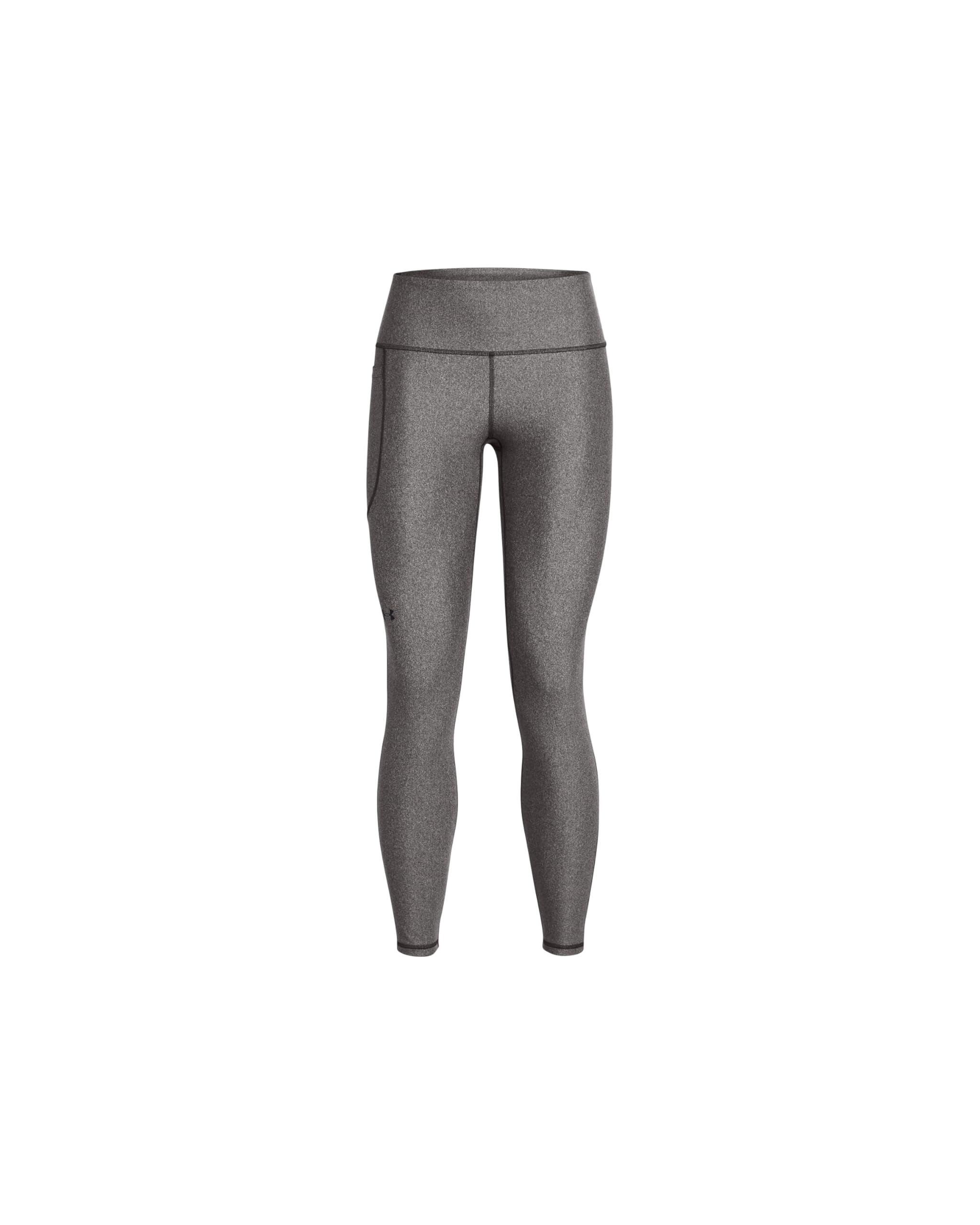 Under Armour Womens HeatGear Armour High No-Slip Waistband Pocketed Leggings, (020) Charcoal Light Heather / / Black, XX-Large Short Image