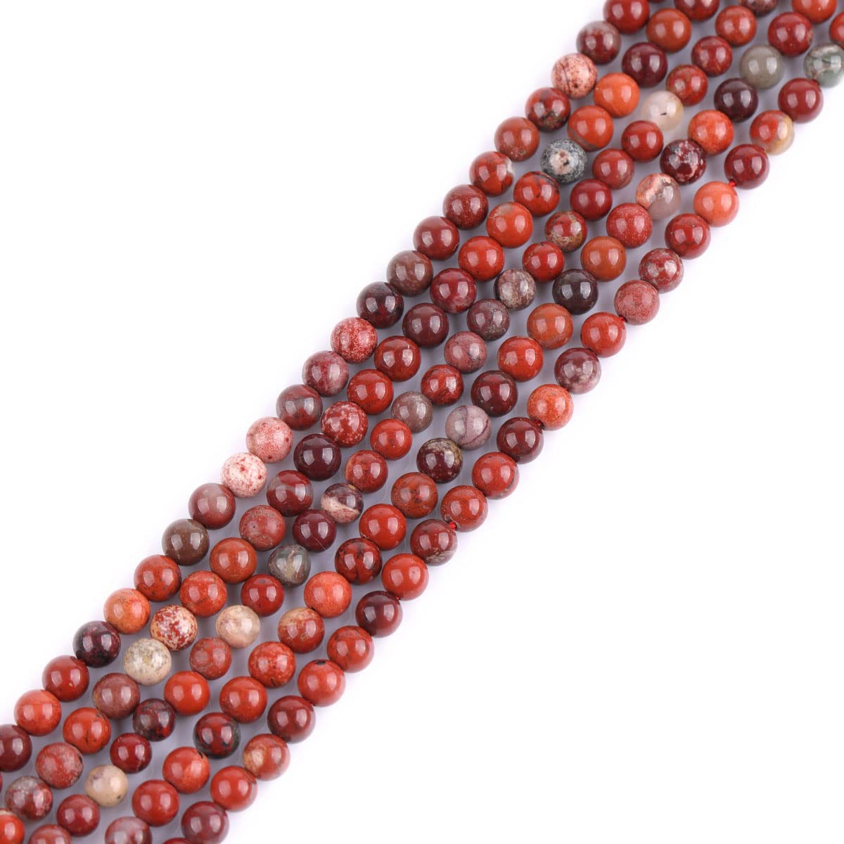GEM-Inside Natural 3mm Red Jasper Round Gemstone Semi Precious Beads for Jewellery Making 15" โ image 1