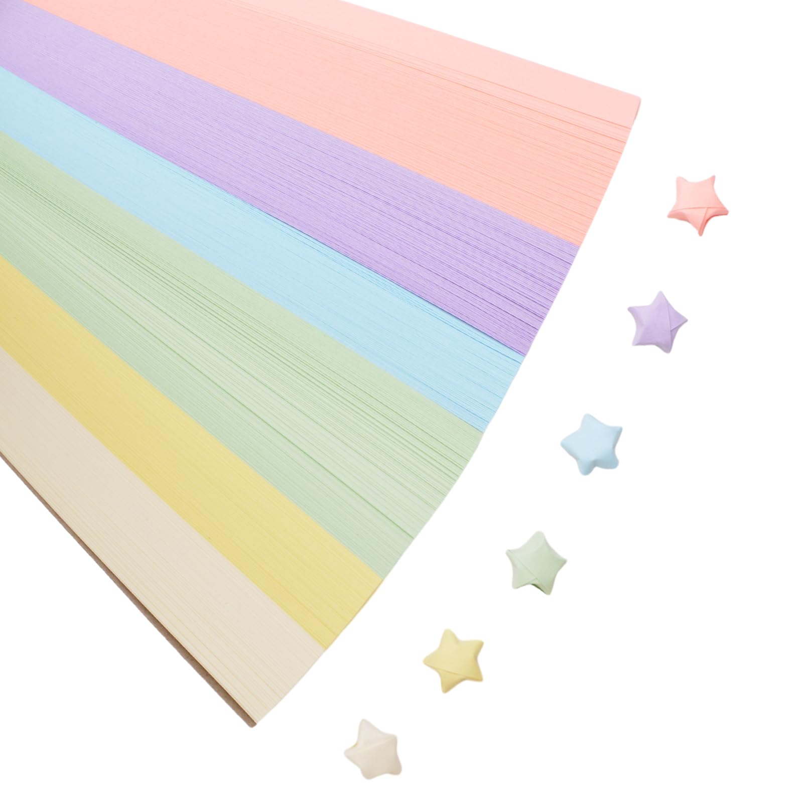 URROMA 2160 Pcs Star Paper Strips, 6 Colors Origami Stars Paper Strips Crafts Folding Lucky Strips for Crafts Folding School Teaching DIY Arts Projects Crafting Supplies