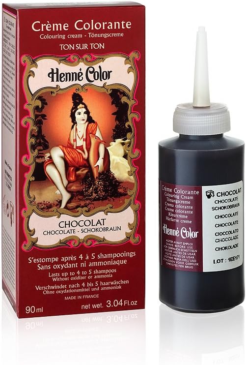 Henne Color Chocolate Henna Hair Colouring Cream 90ml Natural Dye