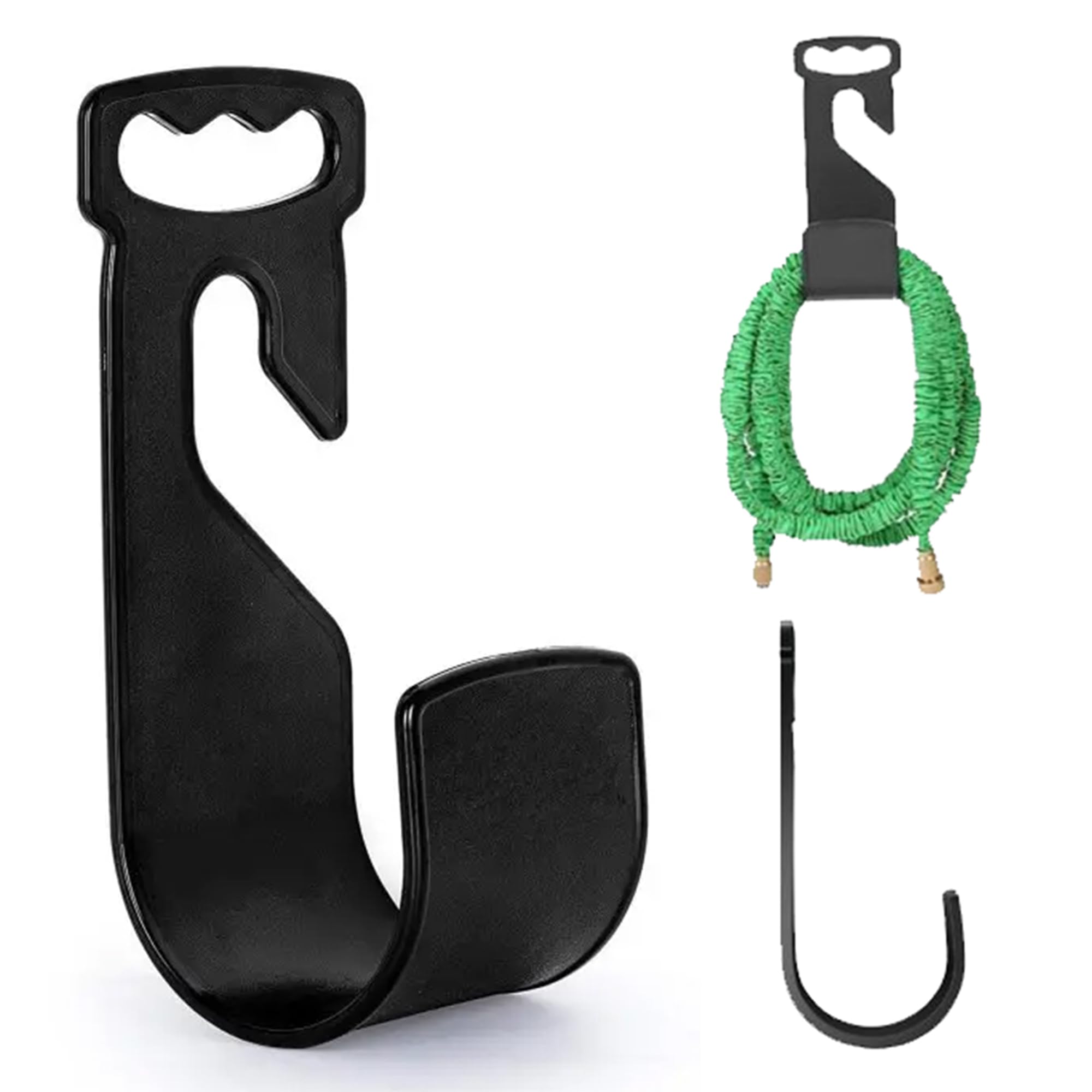 Portable Garden Hose Holder Wall Hose Holder Hose Holder Wall Hose Recoil Collects Garden Hose Accessories Hose Holder Black Plastic Strong Wall Hose Hanger