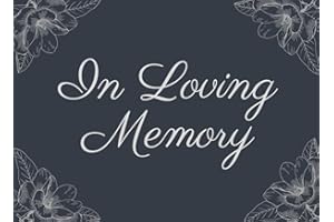 Guest Book For Funeral: In Loving Memory, Beautiful Black and Silver Memorial Service Registry Guestbook