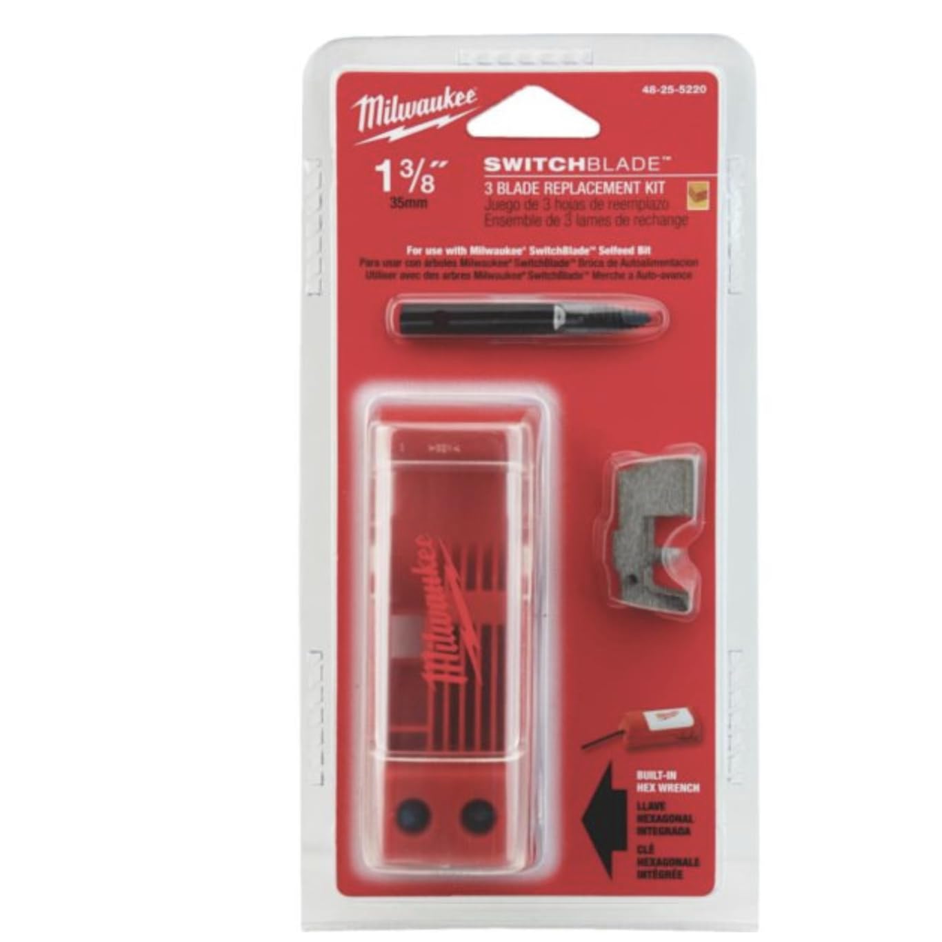 Milwaukee 48-25-5220 1-3/8-Inch Switchblade 3 Blade Replacement Kit