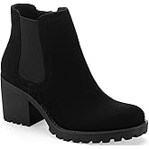 Sun + Stone Womens Morghan Faux Suede Round Toe Ankle Boots Black 8 Medium (B,M)