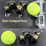 ENYKE 4pk 1.5in Antique Gold Ball Caster Wheel 360 Top Plate Swivel view 5