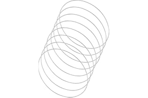 SUNTQ Macrame Hoops Ring for Dream Catcher Metal Crafts Round Brass Plated 4inch(Silver,Pack of 10)