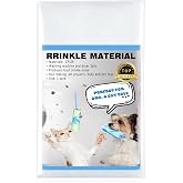 Crinkle Material for Baby Toys Sewing, Crinkle Paper Filler for Dog, 1 Yard | DIY Noise Making Insert, Cat Pet Toy Filler, Transparent Plastic Film, Crinkle Fabric for Babies
