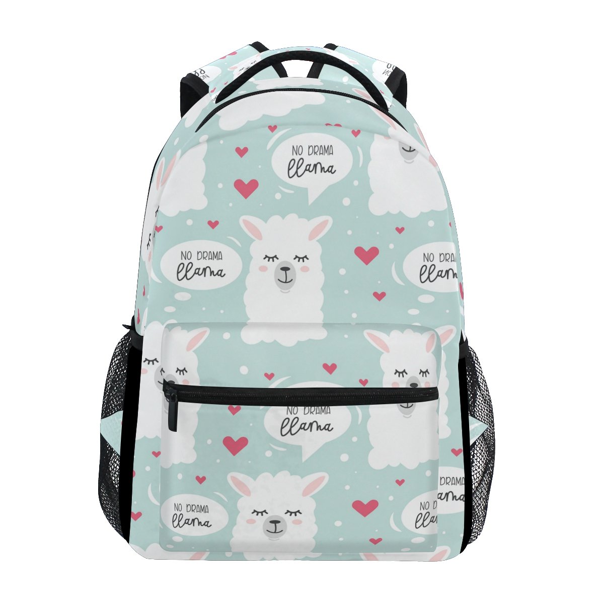 ISAOA No Drama Llama School Bag for Boys Girls Children Backpack Adults Travel Rucksack,Primary Junior High School Backpacks Secondary School Bags Large Daypack