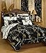 Realtree AP Black Camo 7 Pc Queen Reversible Comforter Set & AP White Camo Sheet Set - Entire Set Includes: (1 Queen Reversible Comforter, Sheets, 2 Pillow Cases, 2 Pillow Shams)