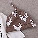 Newborn Baby Boys Funny Bodysuits with Leggings and Hat 3pcs outfit Clothes (0-3M, Brown)