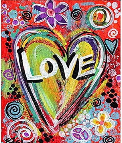 5D DIY Full Diamond Painting Rhinestone Pictures Of Crystals Embroidery Kits Arts, Crafts &amp; Sewing Cross Stitch (Love Heart)