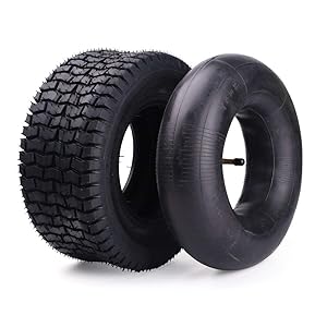 12x5.00-6 Tire & Inner Tube Set for Razor (Versions 19+) Dirt Quad and Go Kart, Dirt Bike, ATV, Yard Tractors, Lawn Mower and more, Premium Replacement Tire Inner Tube with Bent Metal Valve Stem 1 Set