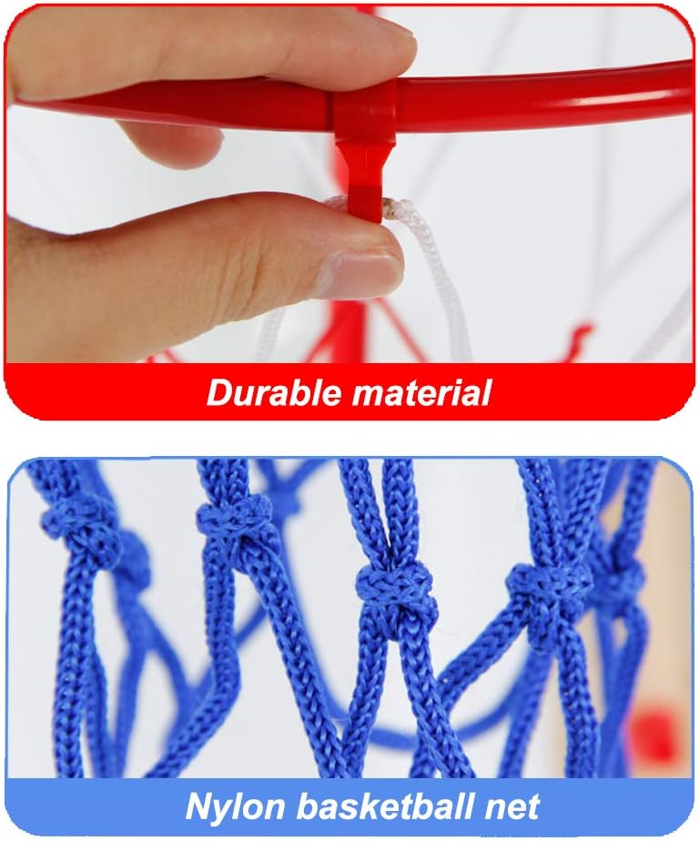 Dreamon Kids Basketball Hoop and Backboard Set,Wall Mounted with Net Ball and Pump Portable Indoor Outdoor Sport Toys for Kids: Sports & Outdoors
