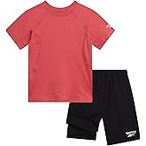 Reebok Toddler Boys Short Set - 2 Piece Summer Outfit with T-Shirt and Shorts - Activewear Clothes for Toddler & Little Boys
