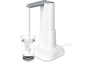 Water Bottle Pump Dispenser, Keweis Desktop Electric Water Dispenser, Automatic Drinking Water Pump for for 5 Gallon & Universal Bottles, Portable Water Jug Pump for Home, Office, USB Charging