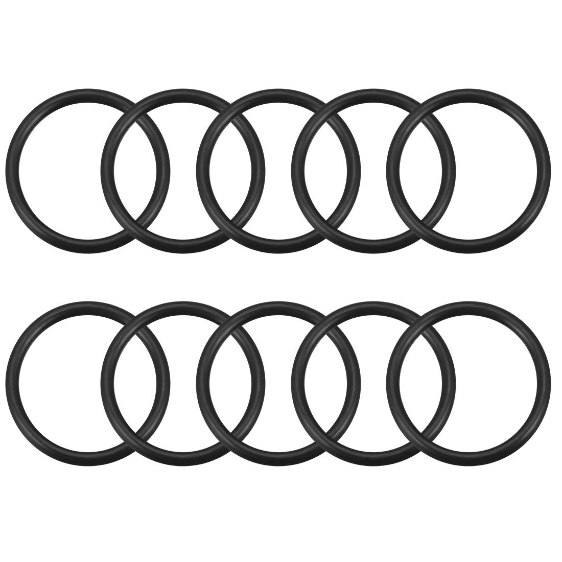 sourcing map Nitrile Rubber O-Rings 28mm OD 23.2mm ID 2.4mm Width, Metric Sealing Gasket, Pack of 10