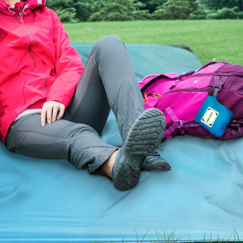 Small Blanket with 2 Cooling Towel Compact Beach Pocket Blanket Waterproof Ground Cover Waterproof Compact Sand Proof Picnic Mat for Travel Hiking Camping Festival Sports - Durable Tarp