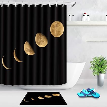 Amazon Com Lb Moon Phase Shower Curtain Nature Lunar Eclipse
