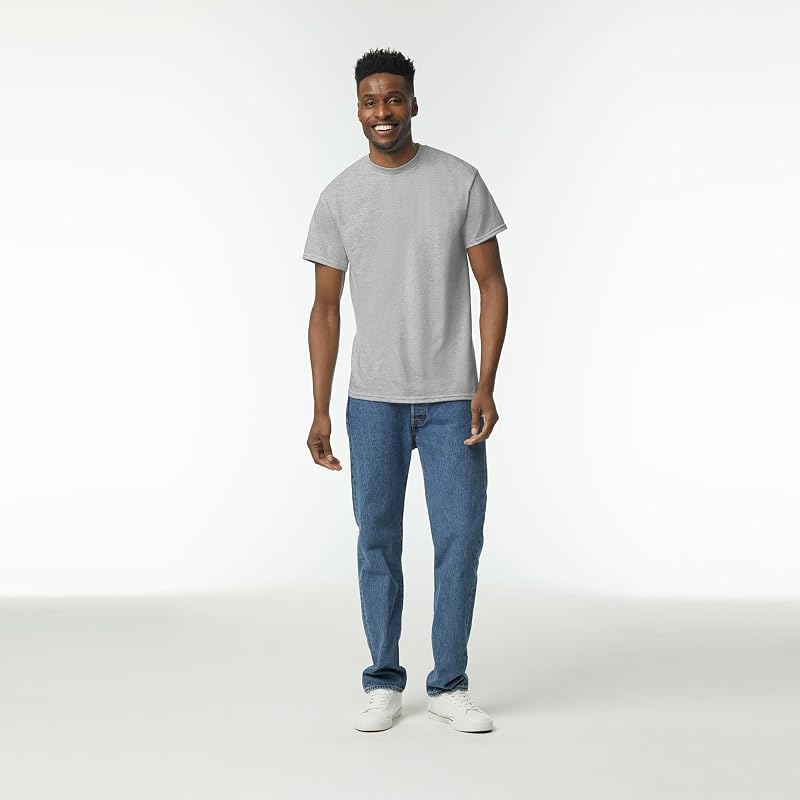 Maglietta Unisex per Adulti, DryBlend, Stile G8000, Confezione Multipla, Grigio Sportivo (Confezione da 2), S