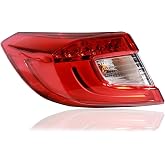 Tail Light Compatible with 2018-2022 Honda Accord Sedan Taillight | Left Driver Side,Rear Light Outer Assembly,33500TVAA01