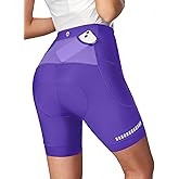 Heathyoga Womens 4D Padded Bike Shorts with Pockets Padding Cycling Shorts Women Bicycle Shorts Biker Biking Shorts