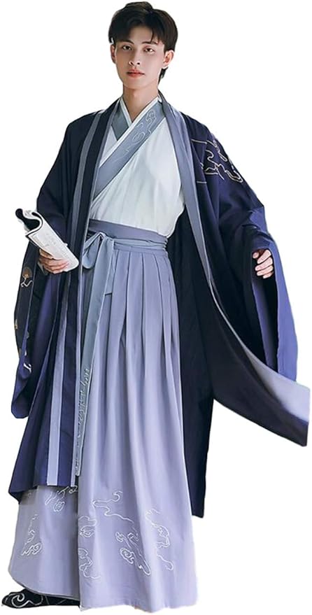Amazon Co Jp グードコ 男性用 コスプレ衣装 チャイナ服 中華服 ロングコート メンズ 男の子 漢服 コート 古風 魏晋 マキシ丈 仮装 かっこいい 文化際 写真撮影 舞台 レトロ 1点セット 大袖シャツ 服 ファッション小物